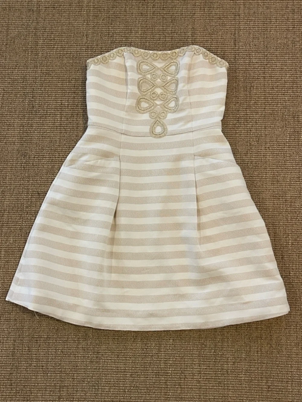Lilly Pulitzer Strapless Embroidered Blossom Dress Size 12 - Picture 5 of 13